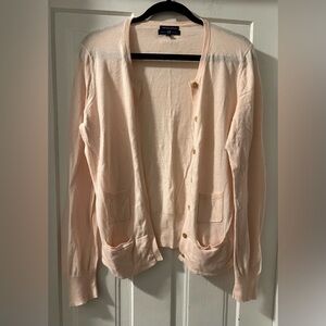 Gap light pink cotton-cashmere  Button-Front Cardigan Sweater